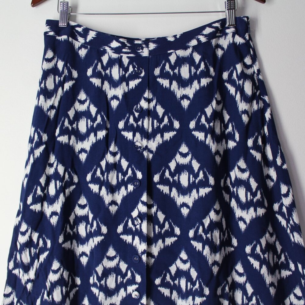 Talbots Petite 12p Button-Front A-Line Skirt I-Ka… - image 3